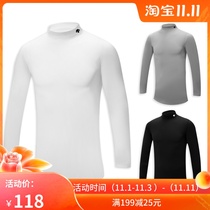 GOLF long sleeve autumn and winter base shirt warm plus velvet GOLF outdoor sports men and girls White Coat New