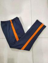 Book for pure cotton primary and middle school boys school uniform trousers deep hide blue parquet orange wide bar sports casual school pants