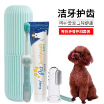 Dog toothbrush toothpaste Edible set Pet Teddy bear puppy tooth cleaning and halitosis supplies Cat toothbrush