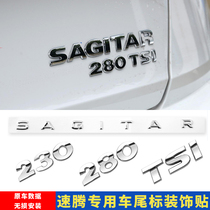 Volkswagen 18-20 new Steng displacement standard 230 280TSI car logo sticker SAGITAR rear modification sticker