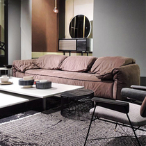 Nordic technology cloth sofa Simple modern small apartment living room double three-person designer customizable fabric sofa