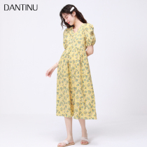 Maternity Skirt V-neck Floral Long Dress 2021 Summer plus Size fashion a-line Chiffon dress over the knee summer summer dress