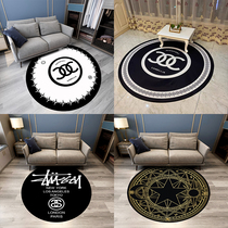 Tide Card Round Rug Bedroom Living Room Computer Chair Basket Ground Mat Book House Cloakroom Clothing Shop Customised Water Wash