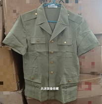 Stock 87-style short-sleeved shirt 87 old-fashioned four-pocket cadre shirt Military port fabric summer shirt