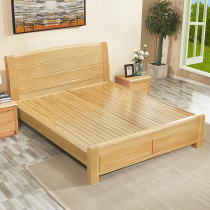Solid wood ju mu chuang 1 5 m 1 8 meters double logs simple modern master beech furniture factory direct sales