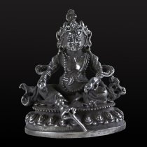  Pure silver yellow God of wealth small Buddha statue Tibetan Buddhism Tantric Silver Buddha Statue Statue of God of Wealth portable Buddha statue ornaments