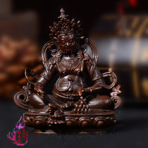  Seiko-grade Taiwan pure copper antique Tantric portable small Buddha Statue Tibetan Bala yellow God of wealth ornaments 7cm