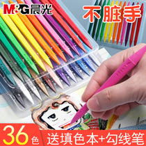 Chenguang plastic crayons children do not dirty hands washable oil painting stick 24 color primary school students completely non-toxic non-touching hands double-headed triangle crayons kindergarten baby color painting special color crayons