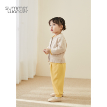 Xia Sheng male and female baby cardigan 2021 autumn new childrens knitwear foreign coat tide