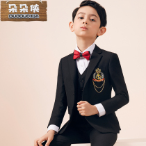 Childrens suit suit Boy handsome flower girl dress British childrens suit Korean version of the big childrens piano performance suit