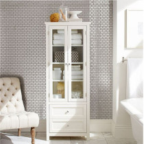 Toilet American pastoral bathroom cabinet side cabinet solid wood floor side storage cabinet living room multifunctional cabinet bookcase