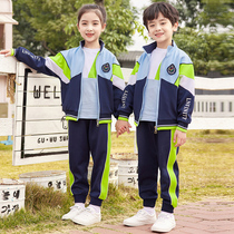 Kindergarten yuan fu chun qiu zhuang three-piece College wind primary school uniforms spring children class uniform grade cotton