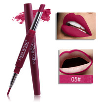 2 End Lipstick Long Lasting Red Nude Lip Liner set Lipstick Lip line