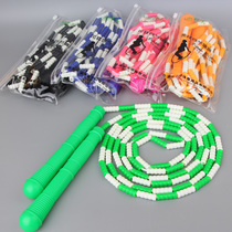 Soft Gum Bamboo Festival Jump Rope Figure Adults Weight Loss Fitness Children Elementary And Middle School Flowers Style Bead Festival Beads Adjustable Jump Rope