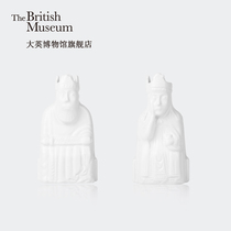 British Museum Lewis Chess Series King and Queen Ceramic Flower Vase Ornament Interesting Qixi Festival
