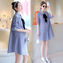 Pregnant women autumn suit jacket fashion autumn shirt Net red 2021 new maternity dress spring and autumn
