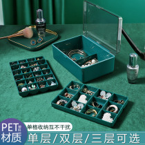 Jewelry storage box Multi-grid portable large-capacity earrings jewelry earrings necklace bracelet ring multi-layer portable box