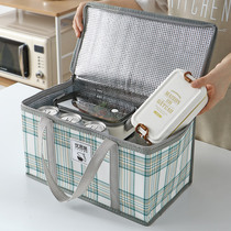 Insulation bag Large capacity handbag Picnic bag Lunch box Aluminum foil thickened large lunch bag bag rice bag Insulation bag