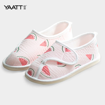 Shes entitled yue zi xie home slippers female postpartum supplies shoes thin anti-slip soft breathable bao gen cotton-padded shoes