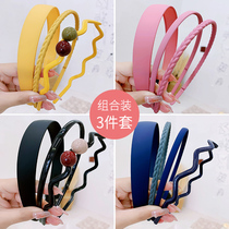 Korean version of the hair band womens wild out simple small fresh matte hair card children with teeth non-slip face headband hair accessories