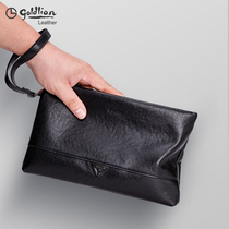 Golden Lilay hand bag mens leather large capacity new business leisure high-grade pure cowhide envelope mens bag