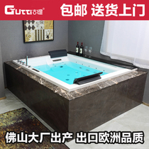Spot thermostatic heating household double oversized bathtub embedded in luxury villa sex massage bath export Europe and America