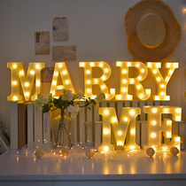 Proposal decoration Creative supplies props Scene decoration Indoor package Romantic room letter light decoration led