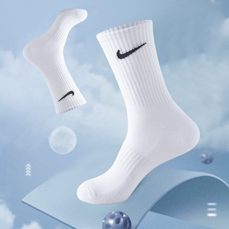 NIKE ナイキ バスケットボールソックス スポーツソックス 増粘タオル底 オールマッチ カジュアルソックス ミドル丈 ロングボートソックス ユニセックス