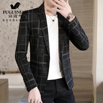  Rich bird casual small suit mens Korean version of the single suit jacket mens trend slim-fitting handsome spring and Autumn western mens clothing