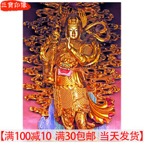 The portrait of Wei Tuo Buddha the guardian of Wei Tuo the statue of Wei Tuo Bodhisattva