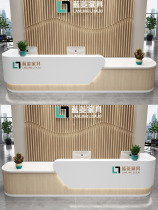 Company front desk creative paint simple service cashier counter Beauty Salon Bar modern desk reception desk