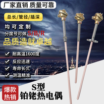 S-type platinum rhodium thermocouple WRP-130 0-1600 degree high temperature corundum tube thermocouple temperature sensor