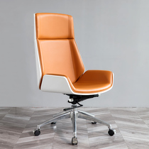 Computer chair home comfortable sedentary simple office chair backrest leather class chair boss chair reclining chair high back