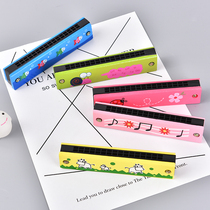 Harmonica children wooden harmonica beginner students Childrens Musical Instruments educational toys mini whistle mouth organ