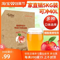 Dexinzhen choose red apple juice beverage thick pulp 5kg boxes milk tea shop special concentrated juice commercial drinking juice Juice