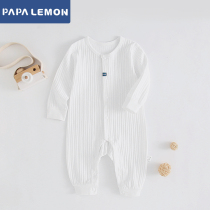 PAPA LEMONN Baby Conjoined Spring Autumn Season Newborns Khaclothes Climbing Clothes Pure Cotton Pyjamas Baby Clothes Autumn Clothes