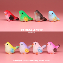 Simulation small animal model cute bird Sparrow toy micro landscape static scene miniature resin decoration mini