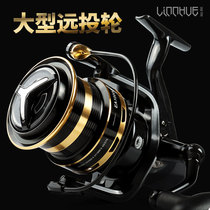 All-metal rocker arm inclined mouth 10000 long-distance drop wheel without gap 12 1 shaft fishing reel large thread Cup fishing rod fishing wheel