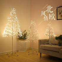 LED luminous tree Firefly lamp room forest decoration Nordic layout birch tree Christmas tree light landing 1 8 meters