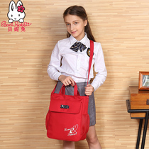 Belle Rabbit Girls Grade 4-6 College Wind Large Capacity Messenger Dual-purpose Tutorial Bag