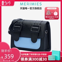 merimies merimies Thai cambridge bag summer black and blue color matching niche shoulder messenger bag female bag