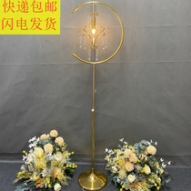 Wedding road guide lamp iron plating can lift French Palace Lamp wedding props stage layout Chinese scepter road guide