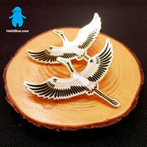 Guardian of the Wilderness_Datang Wind:Black-necked crane metal brooch
