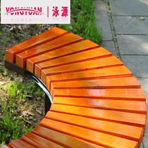 Park chair wooden strip accessories Outdoor bench anti-corrosion solid wood chair strip Plastic wood square circle strip tree fence chair strip