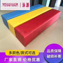 Early education kindergarten software combination long stool fence Childrens rectangular stool Soft bag sofa stool can be customized