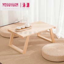 Japanese Windowsill Floor table Bay Window table Tatami coffee table Solid wood Kang table Low table Computer table Balcony small dining table