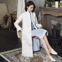 Coats outside with cheongsam women 2021 new young high-end temperament Tang suit Chinese style womens coat winter