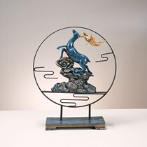 Creative European craft American home furnishings living room simple TV cabinet wine cabinet decorations deer three-piece set ornaments