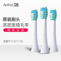 apiyoo White replacement brush head 3 pcs Suitable for adult electric toothbrush P7Y8