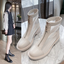 Fashion Boots Woman Yercon 2022 New Inn Spring Summer Thin web yarn Single boots cool boots white slim skinny short boots